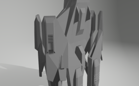 科幻战斗机轴测图