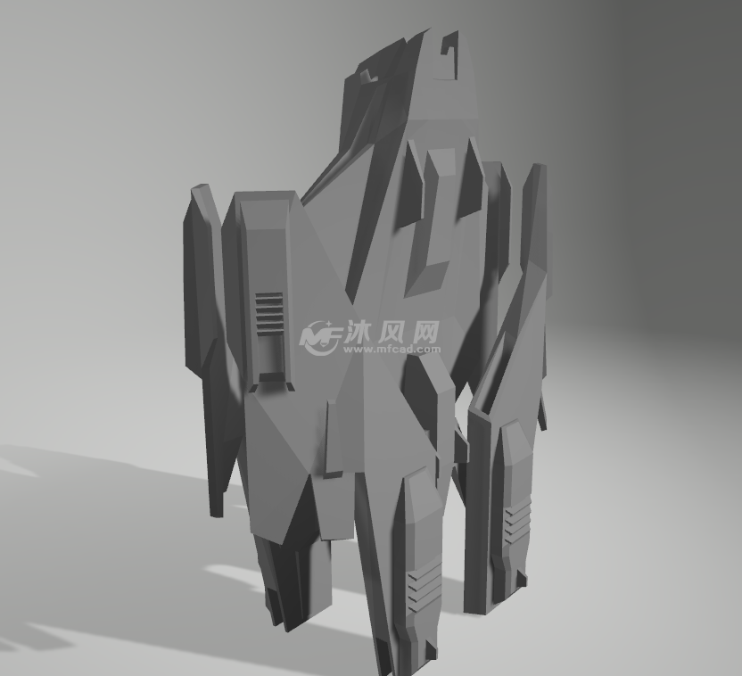 科幻战斗机轴测图