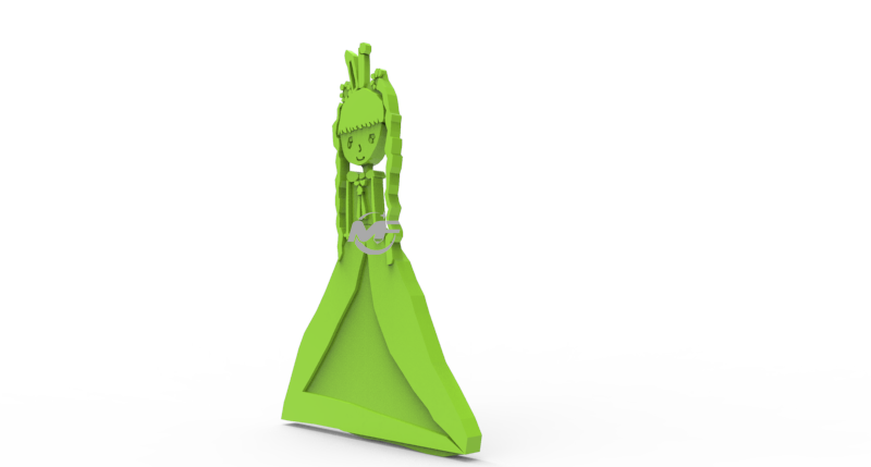 公主侧面模型图