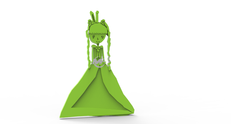 公主正面模型图