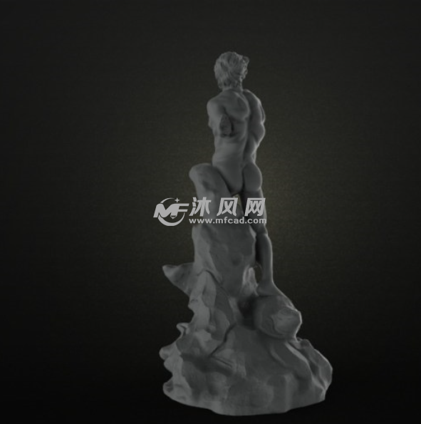 沼地的喷泉雕塑 轴测图