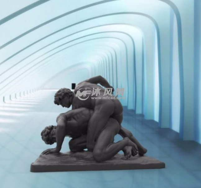 乌菲兹摔跤者模型