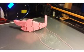 柔性鲨鱼玩具打印成品