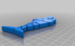 柔性鲨鱼玩具stl模型