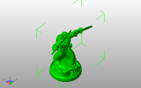 巫师全身像斜视图