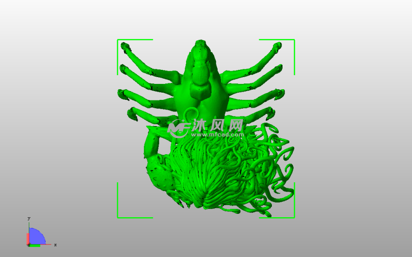 蝎子女孩模型俯视图