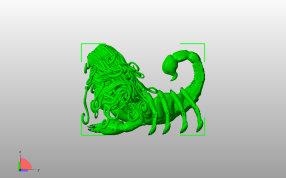 蝎子女孩模型侧视图