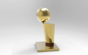 NBA奖杯笔筒作品上色