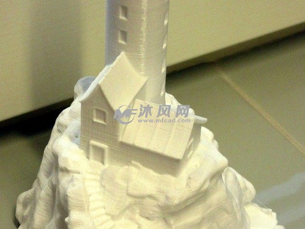 岩石上的灯塔打印过程