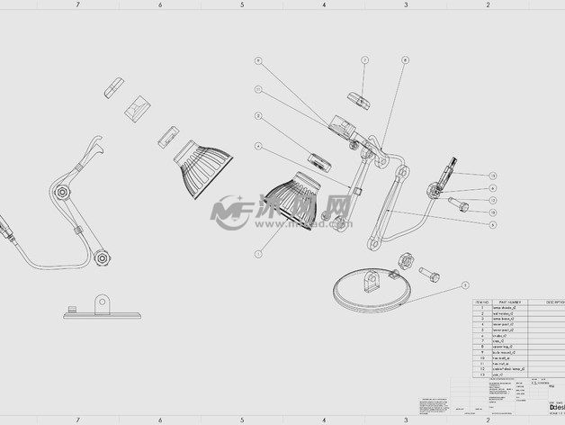 usb组装台灯设计图