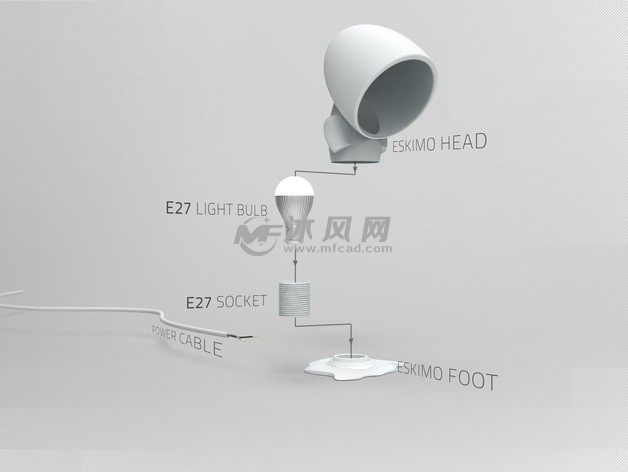 爱斯基摩台灯组装图