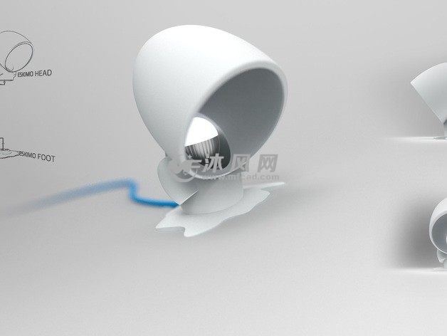 爱斯基摩台灯渲染图