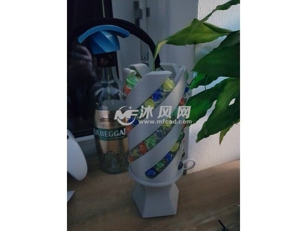 炫彩玻璃球台灯打印成品