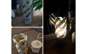 炫彩玻璃球台灯光影