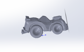超音速赛车侧面视图