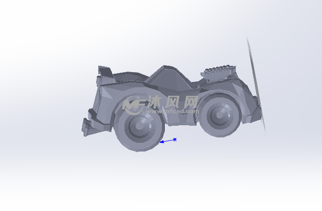 超音速赛车侧面视图