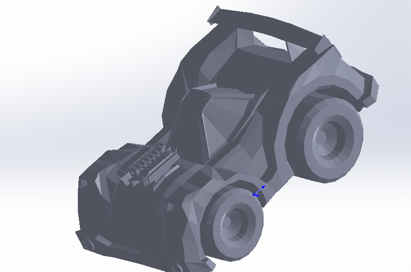 3D打印超音速赛车模型图纸