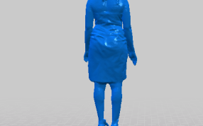 中年妇女后视图