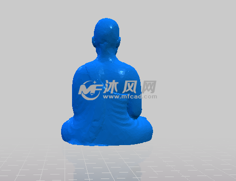 打坐和尚后视图