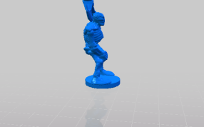 战斧人的侧视图