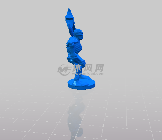 战斧人的侧视图