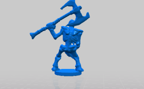 战斧人的后视图