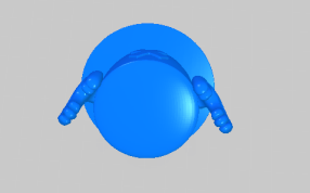 大帽子娃娃上视图