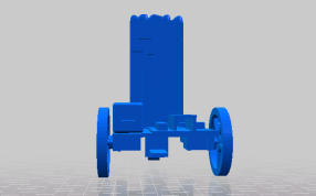 平板车的后视图