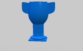 奖杯后视图