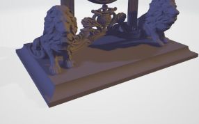 两头狮子很神态