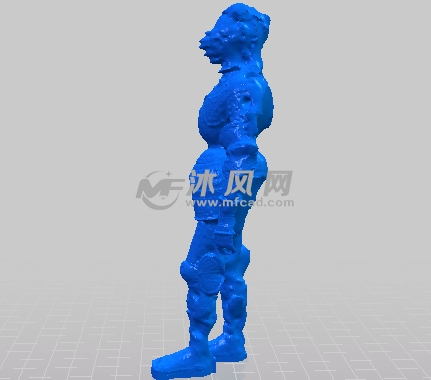 盔甲勇士侧视图