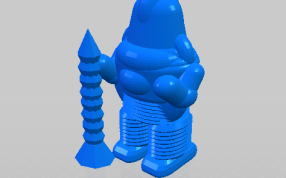 手拿武器的机器大兵轴测图