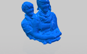 中年妇女的雕塑模型