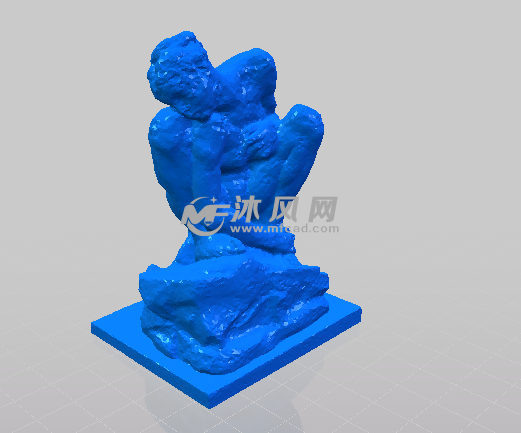 蹲在石头上的女性雕塑