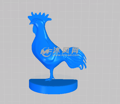 大公鸡的俯视图