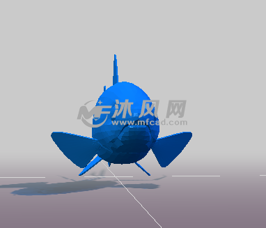 鱼部分的正视图