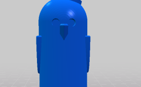 桶状小鸟正视图