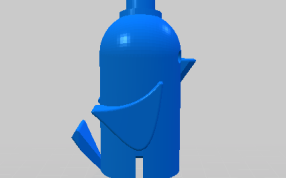 桶状小鸟侧视图