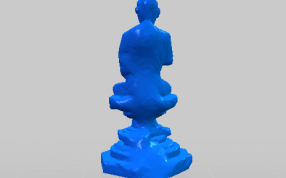 打坐的学者后视图