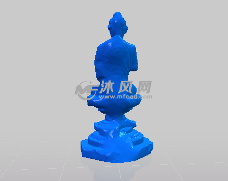 打坐的学者后视图