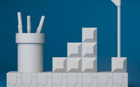 笔筒三维建模图