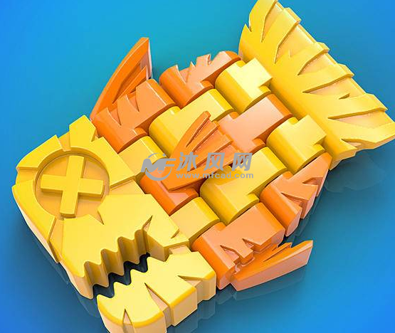 可活动的机械玩具鱼打印模型