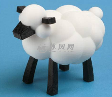 黑脚羊打印实物图