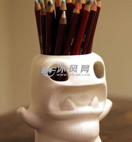 笔筒打印轴测图