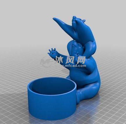 收纳盒的模型轴测图