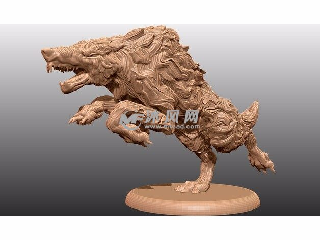 奔跑的狼左视图