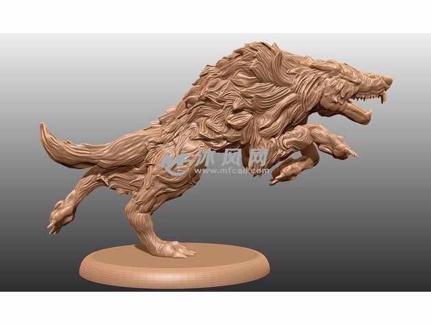 奔跑的狼右视图