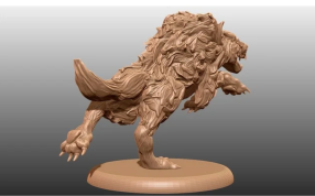 奔跑的狼后视图