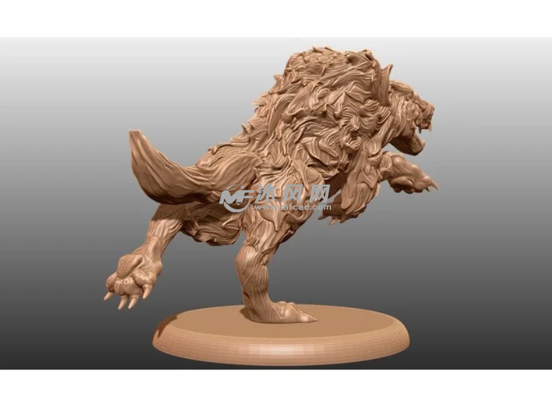 奔跑的狼后视图