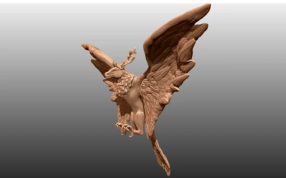 半鹿半鸟怪左视图